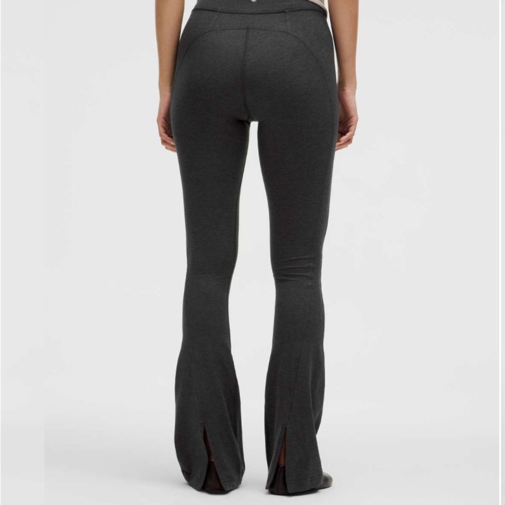 Lululemon Soft Sueded Split Hem HR Mini Flare Leggings - reg - sz 8 - like new!